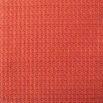 Nacchero MD44 fabric texture, terracotta orange woven grid, dense rectilinear pattern, matte finish, Bonaldo collection sample.